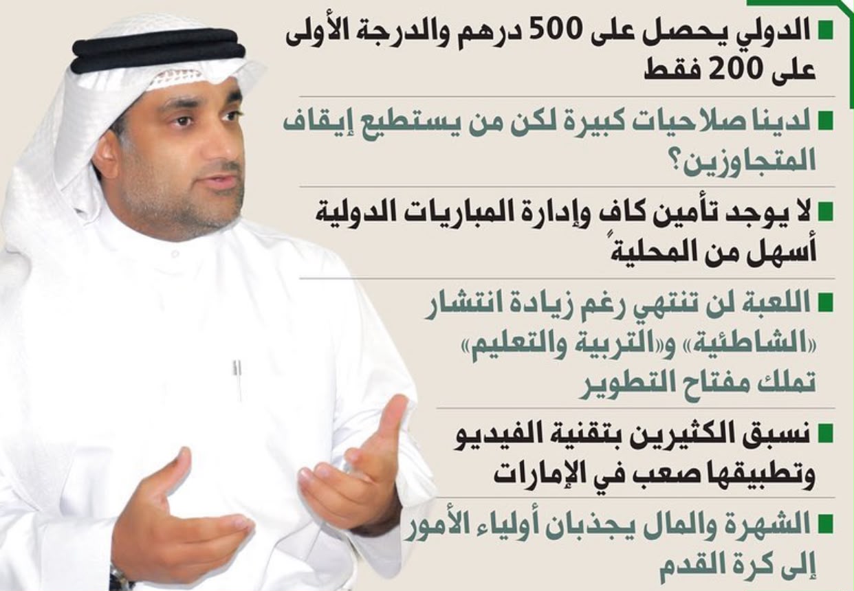 حوار صحفي — تصريحات الحكم الدولي
